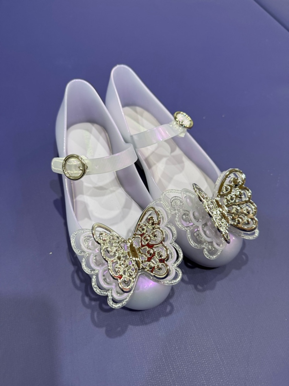 Mini Melissa sweet love fly flats size 12